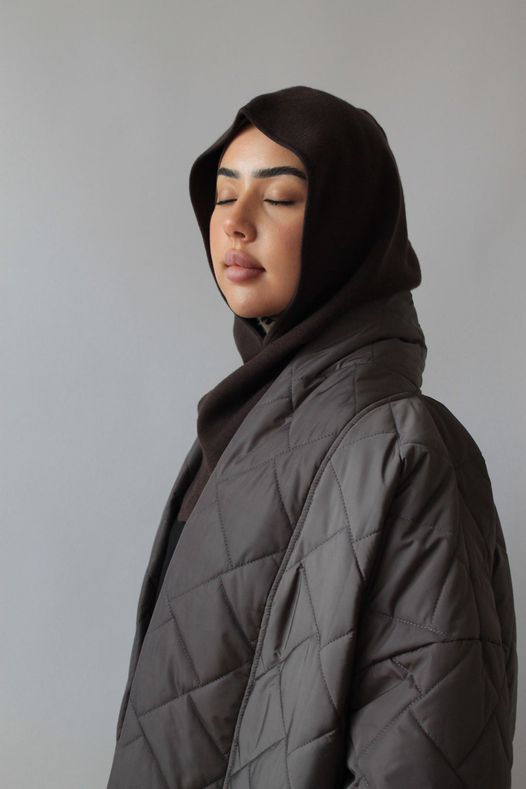 CAGOULE EN MAILLE FINE Marron